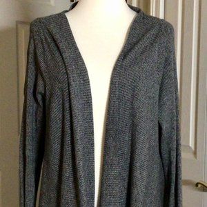 Dana Buchman Black [hints of white] Long Sweater XL